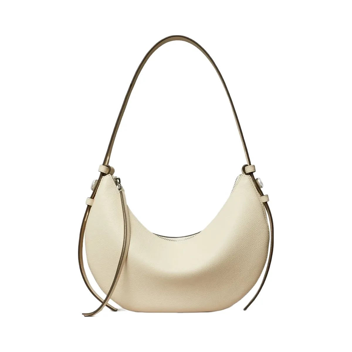 Tory Burch Romy Half Moon Bag Light Cream - HypeFly India View 4