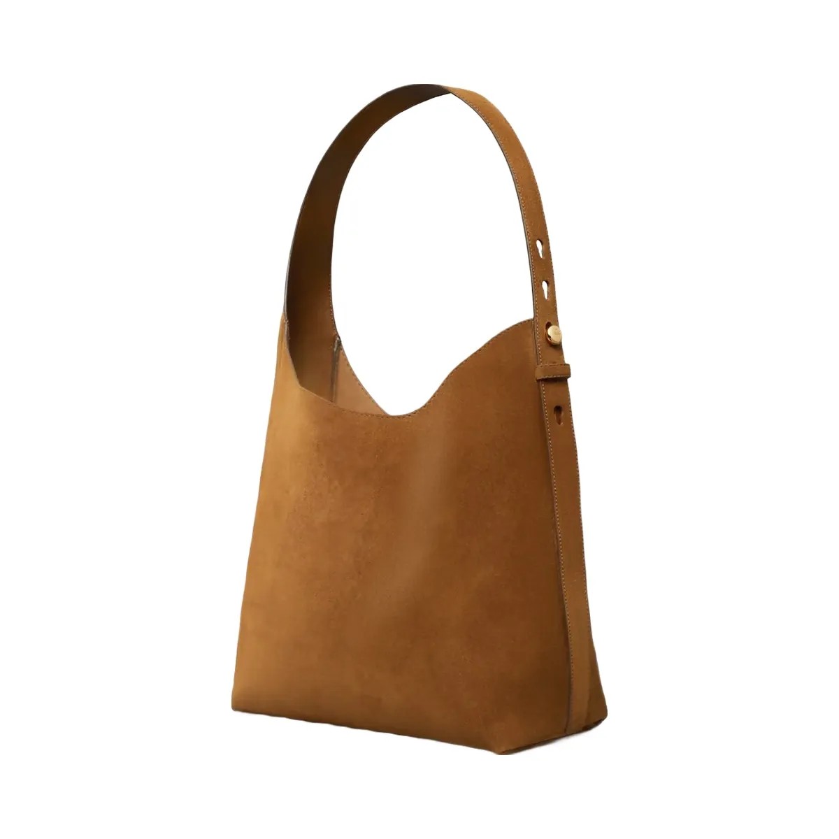 Tory Burch Romy Suede Hobo Bag Caramel - HypeFly India View 4