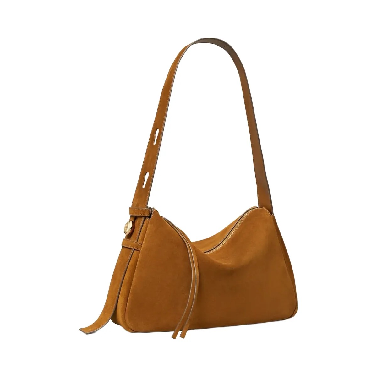 Tory Burch Romy Suede Shoulder Bag Caramel - HypeFly India View 3
