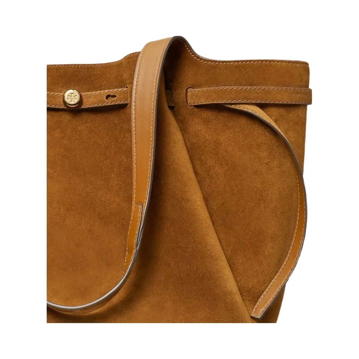 Tory Burch Romy Suede Tote Caramel - HypeFly India View 5
