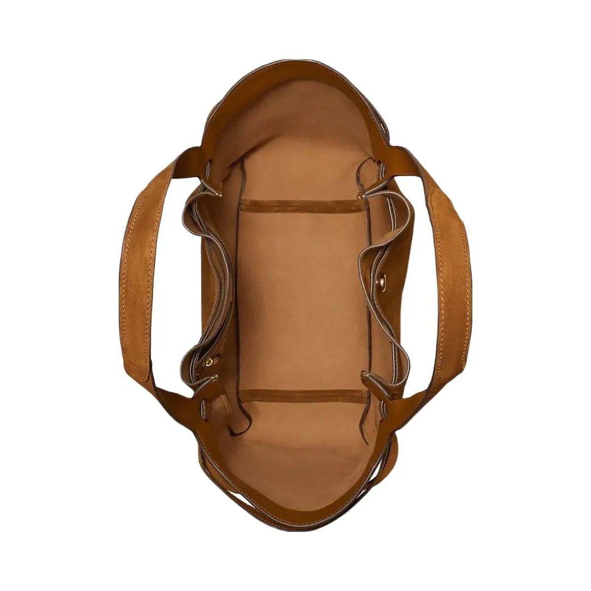 Tory Burch Romy Suede Tote Caramel - HypeFly India View 6