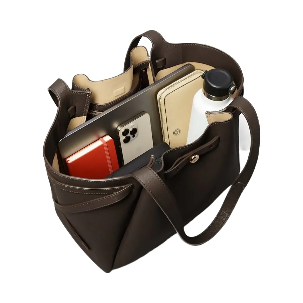 Tory Burch Romy Tote Deep Brown - HypeFly India View 4