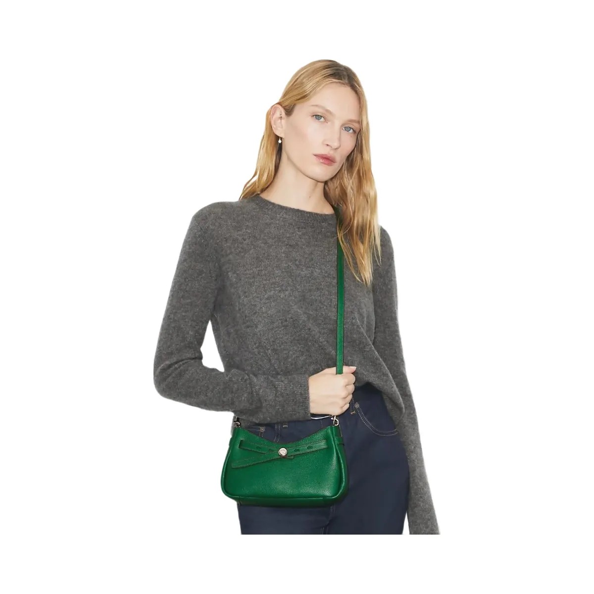 Tory Burch Romy Zip Top Crossbody Dark Kale - HypeFly India View 3
