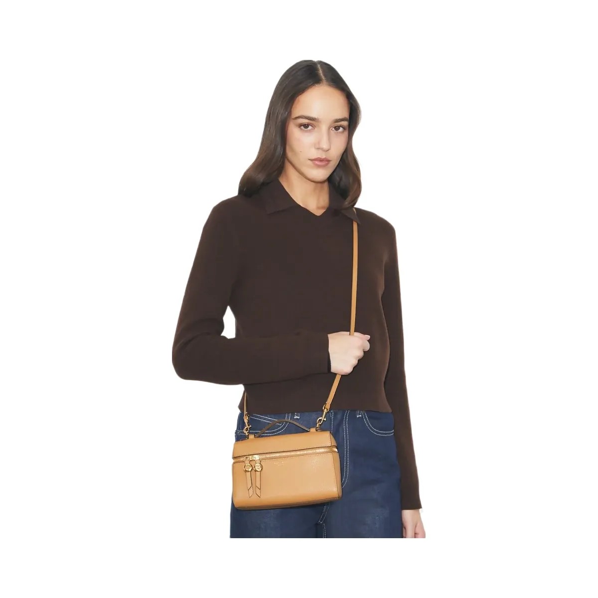 Tory Burch Slim Romy Top Handle Bag Tiramisu - HypeFly India View 2