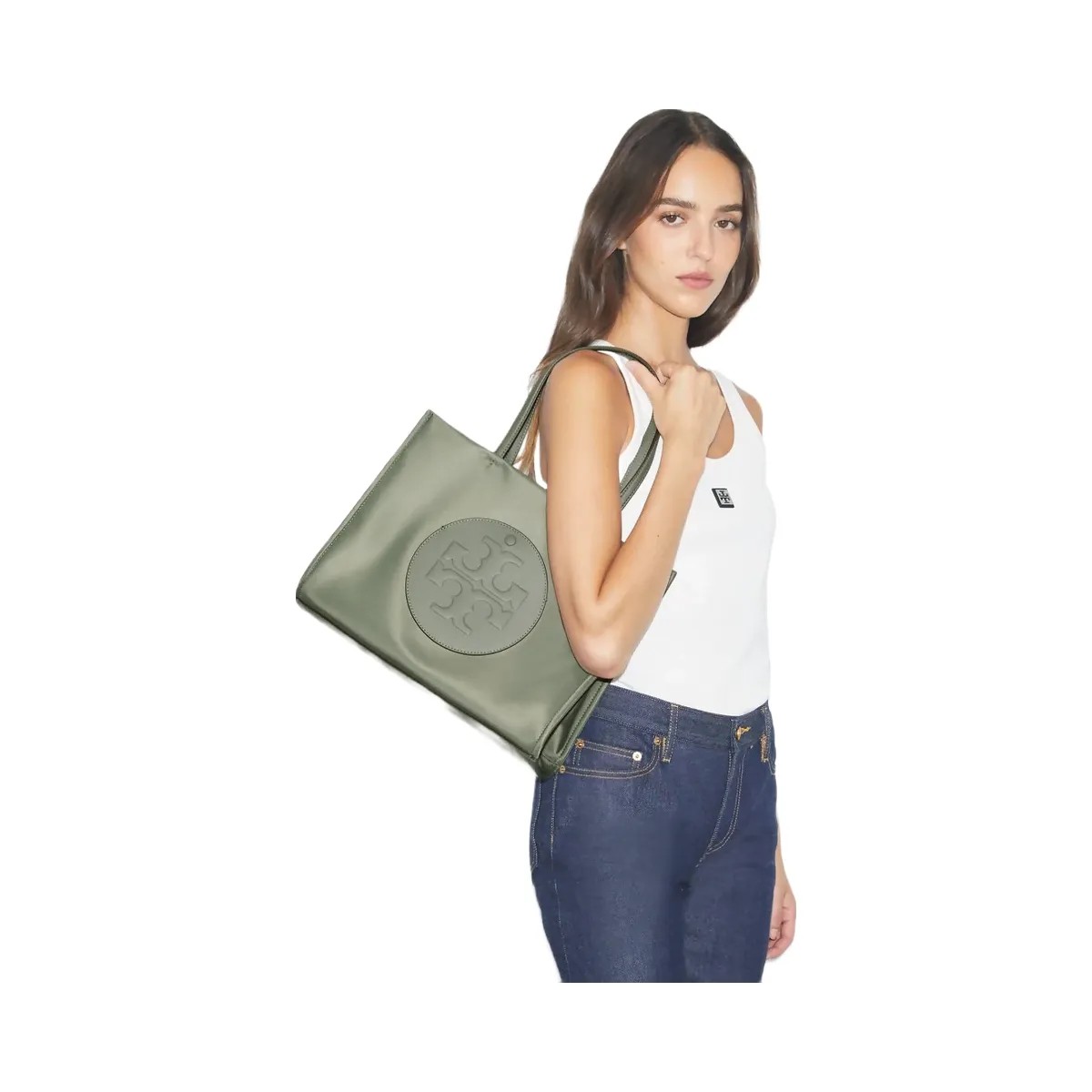 Tory Burch Small Ella Tote Stone - HypeFly India View 2