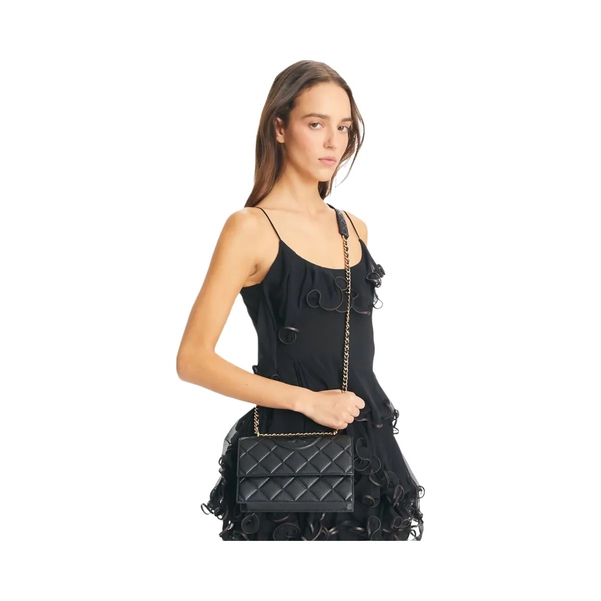Tory Burch Small Fleming Shoulder Bag Black - HypeFly India View 1