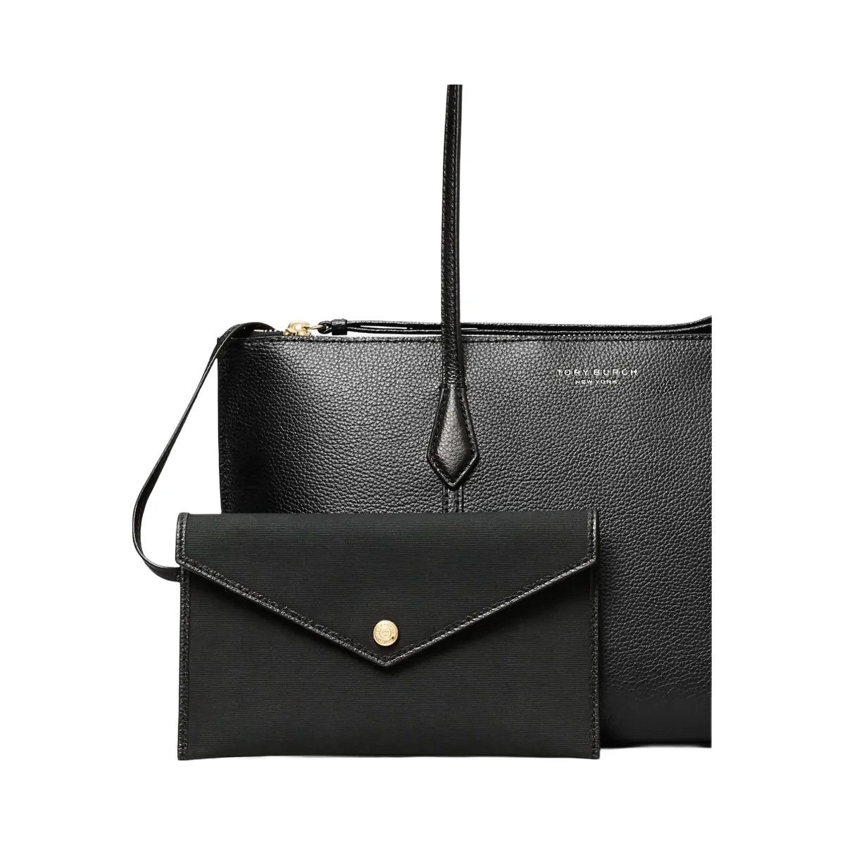 Tory Burch Small Perry Zip Tote Black - HypeFly India View 4