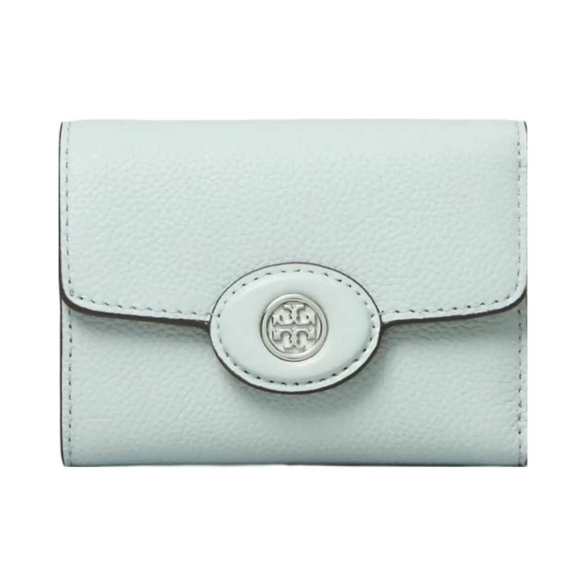 Tory Burch Small Robinson Pebbled Wallet Sea - HypeFly India View 1