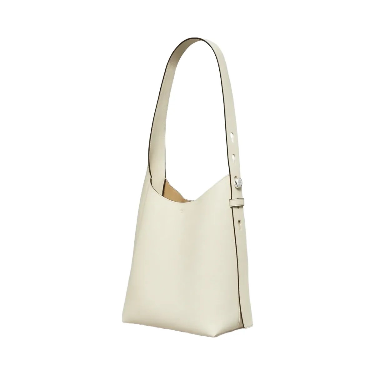 Tory Burch Small Romy Hobo Bag Light Cream - HypeFly India View 4
