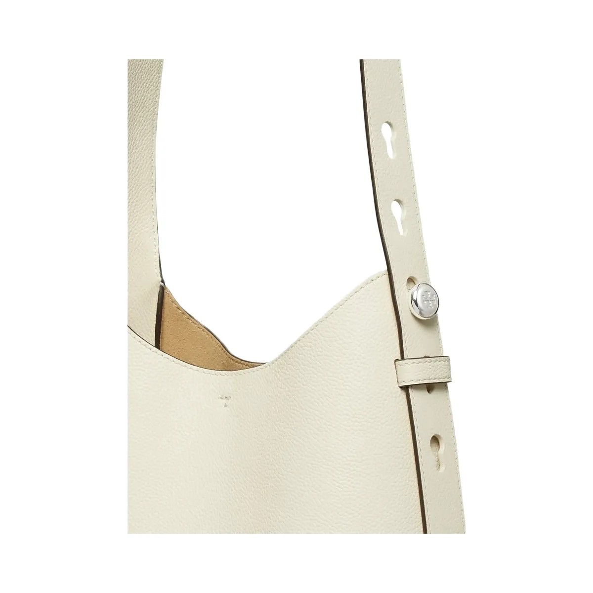 Tory Burch Small Romy Hobo Bag Light Cream - HypeFly India View 5