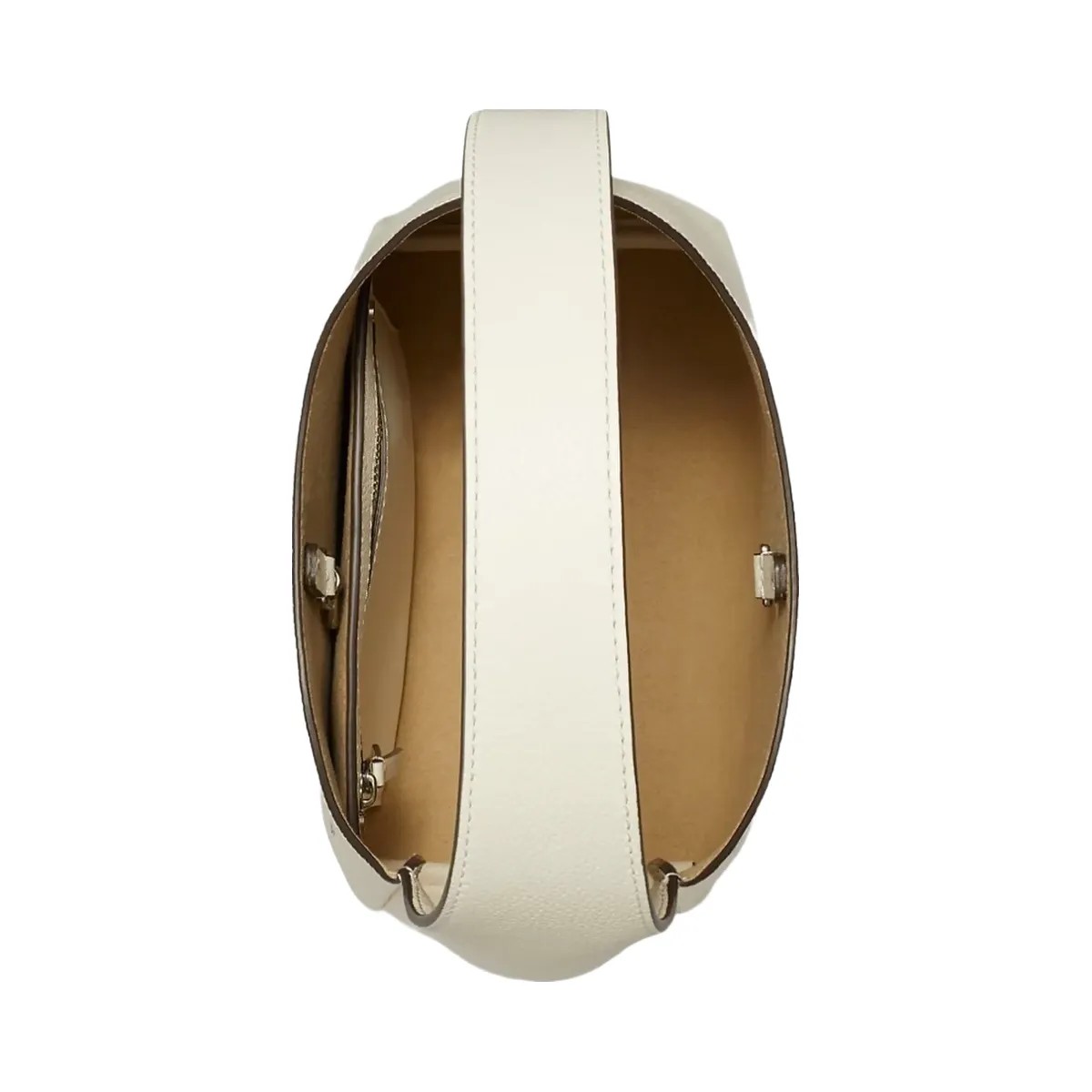 Tory Burch Small Romy Hobo Bag Light Cream - HypeFly India View 6