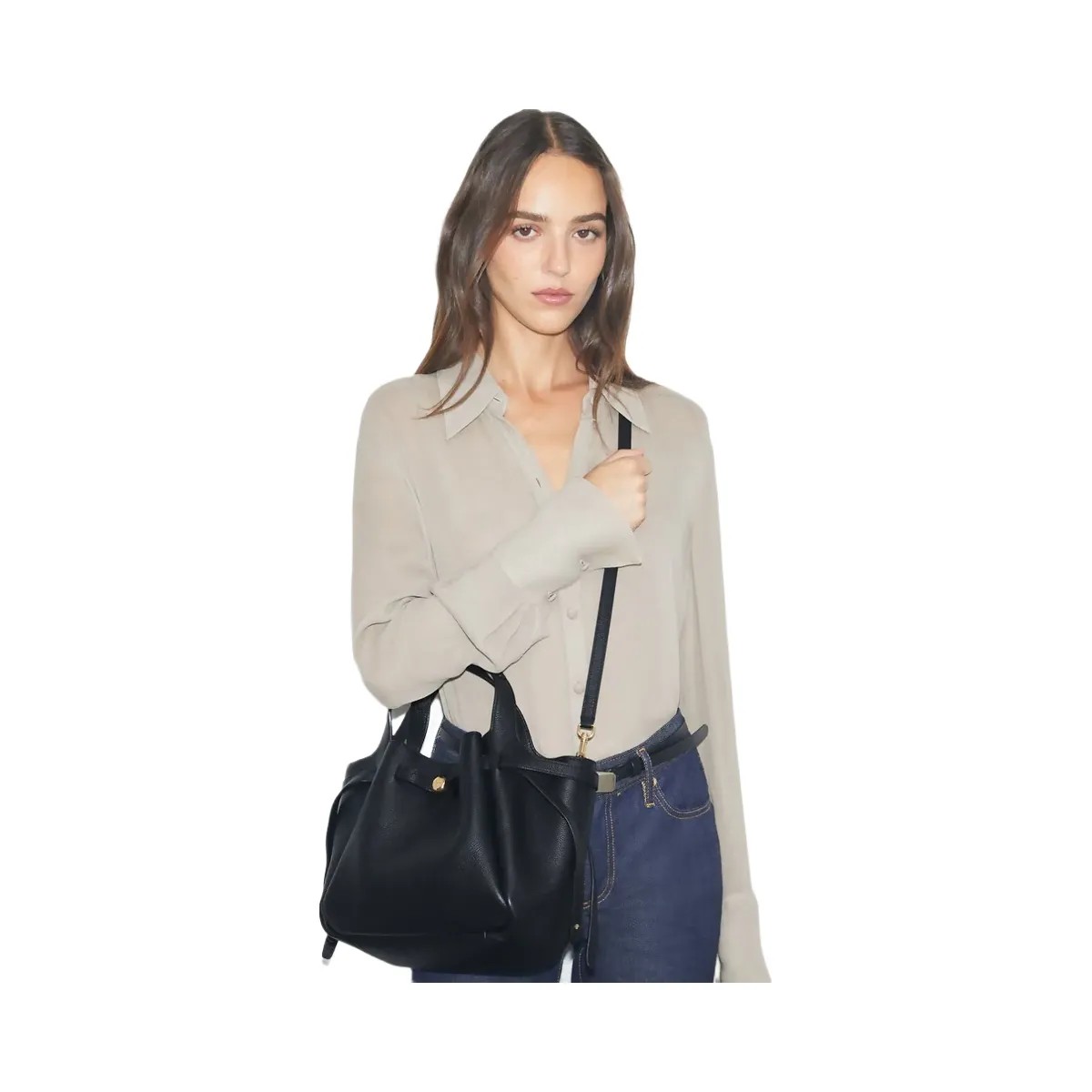 Tory Burch Small Romy Tote Black - HypeFly India View 1