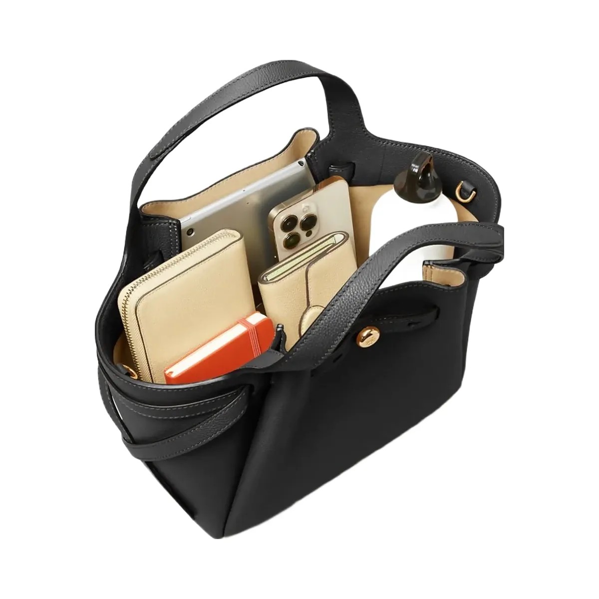 Tory Burch Small Romy Tote Black - HypeFly India View 4