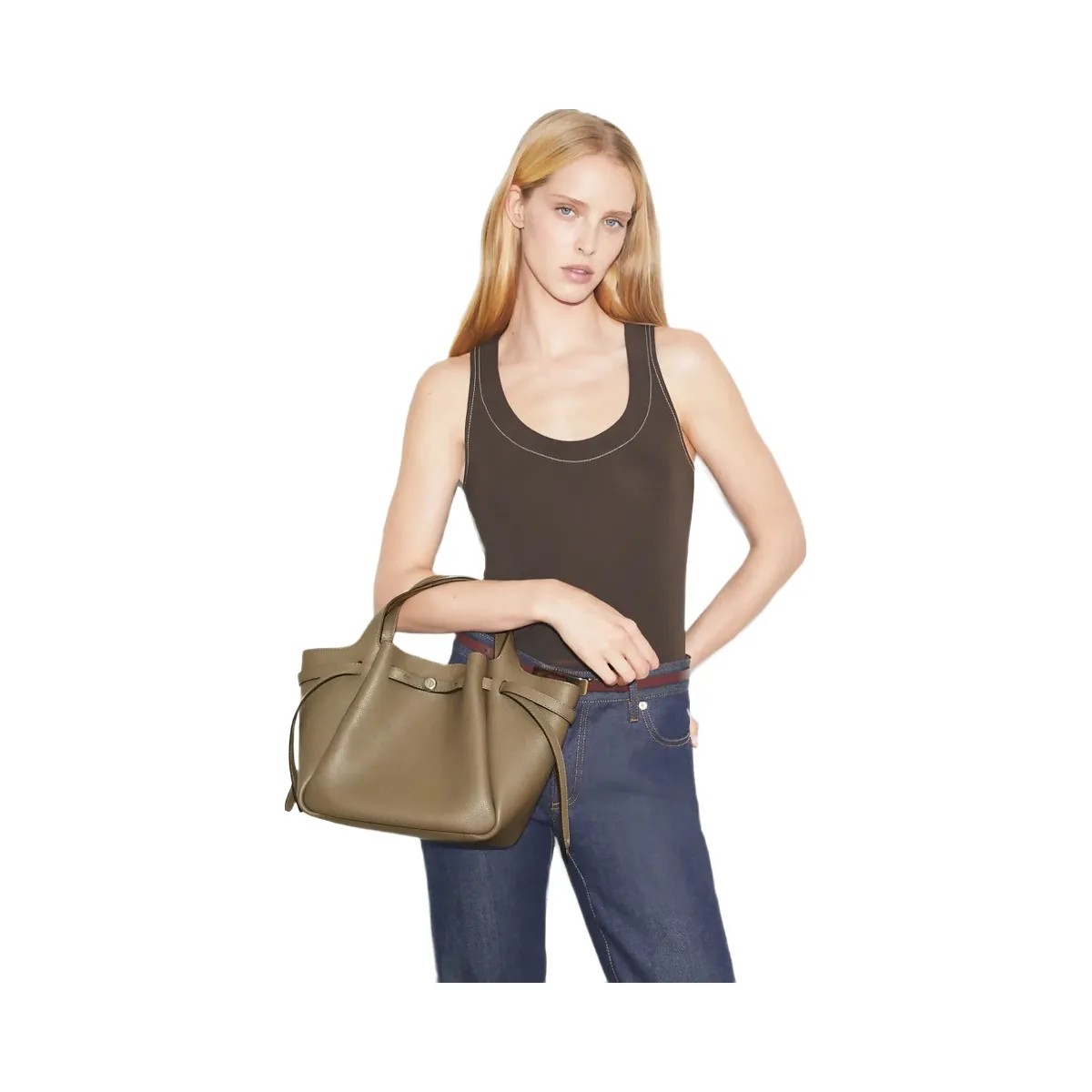 Tory Burch Small Romy Tote Wild Mushroom - HypeFly India View 2