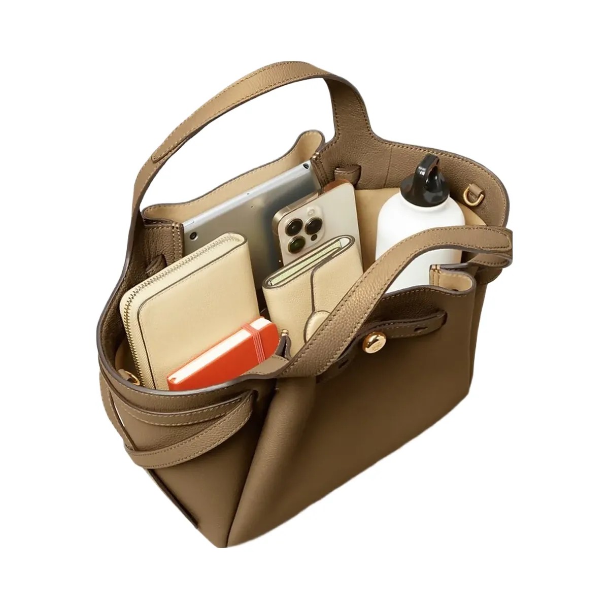 Tory Burch Small Romy Tote Wild Mushroom - HypeFly India View 4