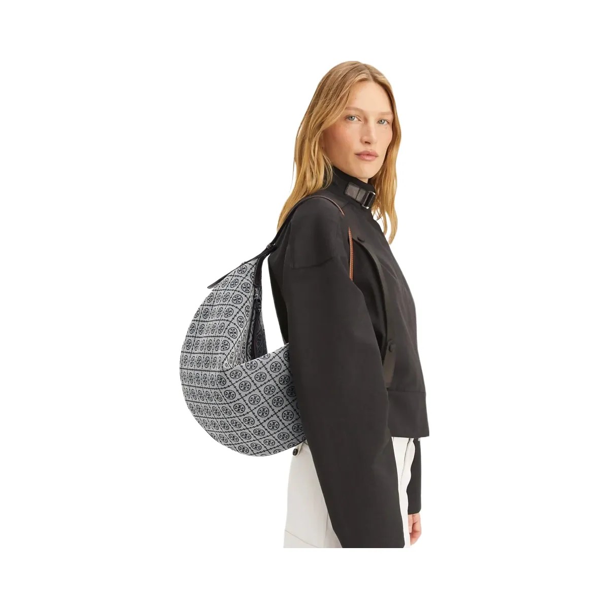 Tory Burch T Monogram Balloon Bag Tory Navy - HypeFly India View 3
