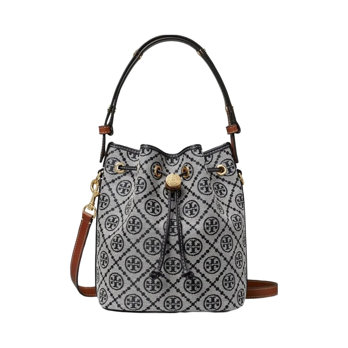 Tory Burch T Monogram Bucket Bag Tory Navy - HypeFly India View 1