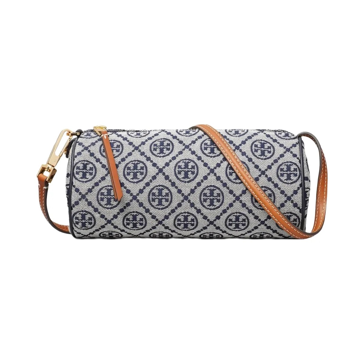 Tory Burch T Monogram Cylinder Bag Tory Navy - HypeFly India View 1