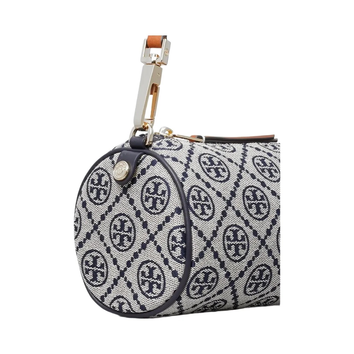 Tory Burch T Monogram Cylinder Bag Tory Navy - HypeFly India View 4