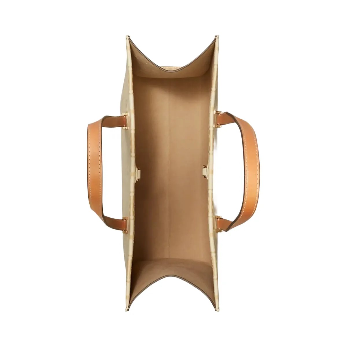 Tory Burch T Monogram Pebbled Tote Biscotti - HypeFly India View 5