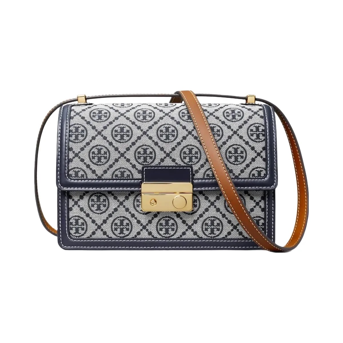 Tory Burch T Monogram Shoulder Bag Tory Navy - HypeFly India View 4