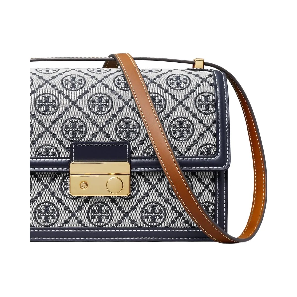 Tory Burch T Monogram Shoulder Bag Tory Navy - HypeFly India View 5