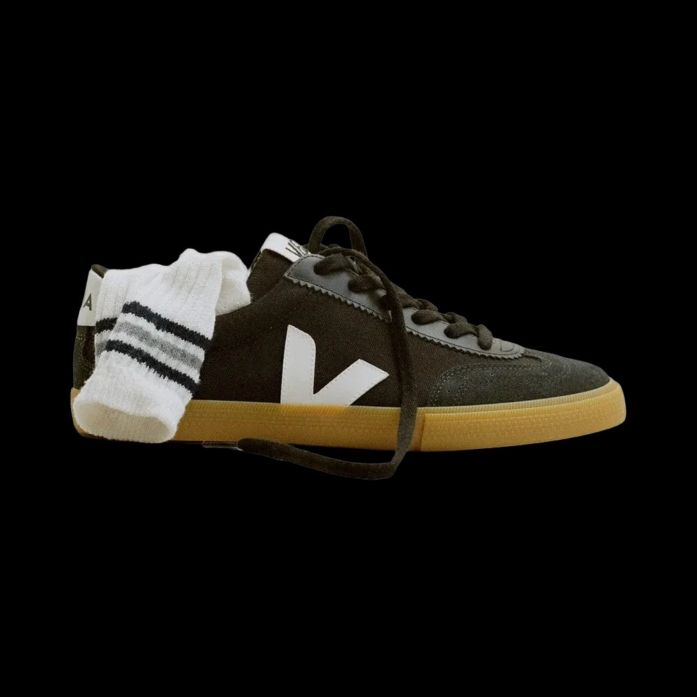 Veja Volley Canvas Black White Natural - HypeFly India View 4
