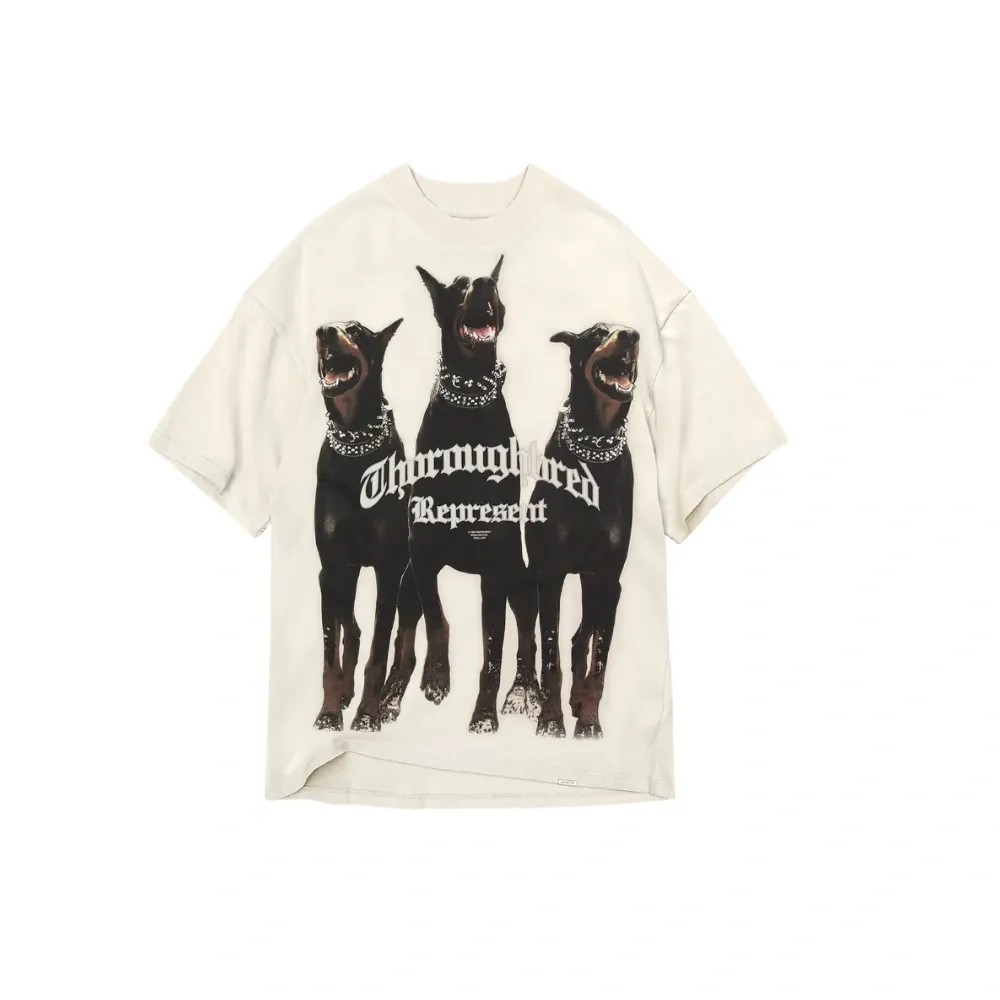 Represent Thoroughbred T-Shirt Vintage WHITE - HypeFly India View 1