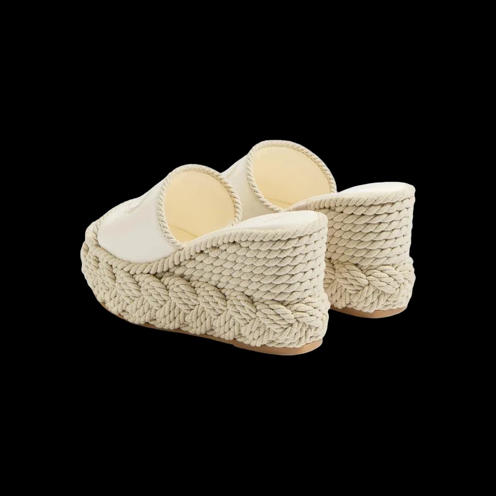 Valentino VLogo Torchon Wedge Slide In Nappa 100mm Ivory - HypeFly India View 5