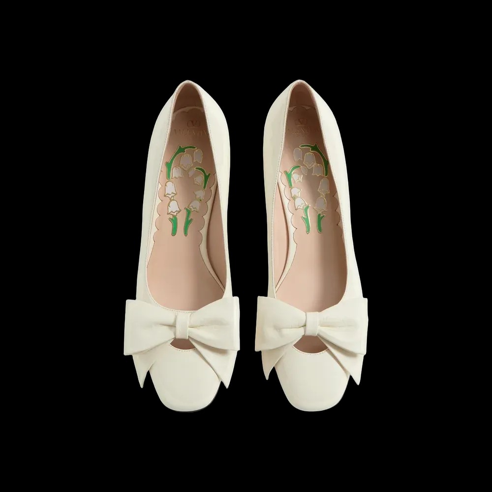 Valentino Bowow Pump In Kidskin 45mm Ivory - HypeFly India View 2