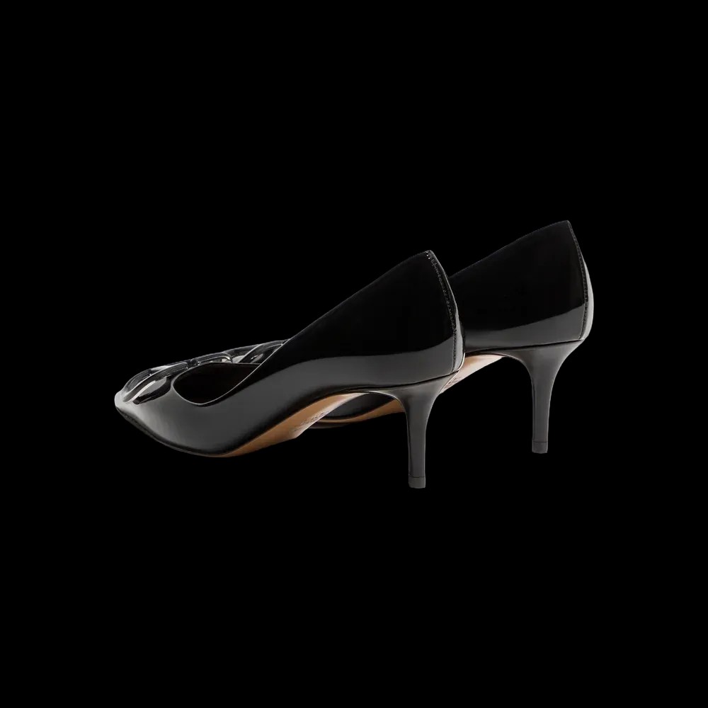 Valentino VLogo Signature Patent Leather Pumps 60mm Black - HypeFly India View 5