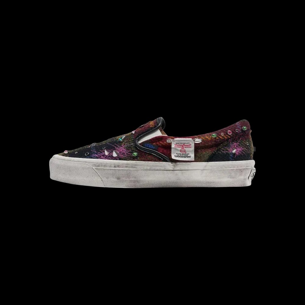 Vans Premium Classic Harris Tweed Slip-On 'Red' - HypeFly India View 2