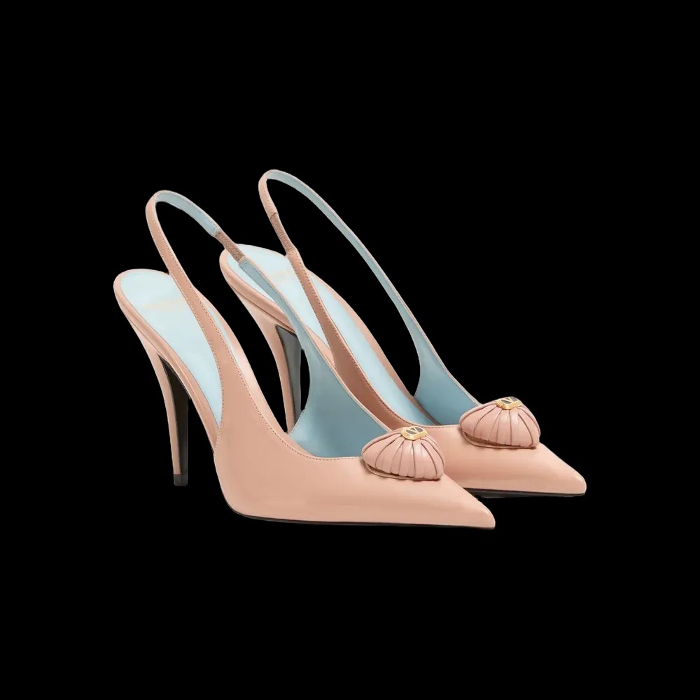 Valentino Coeur Royal Slingback Pumps In Kidskin 100mm Phard - HypeFly India View 3