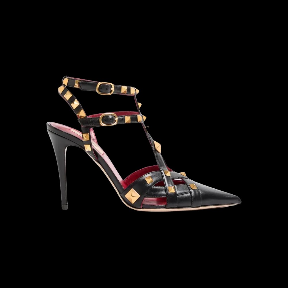 Valentino Studdy Kidskin Pumps 100mm Black - HypeFly India View 1