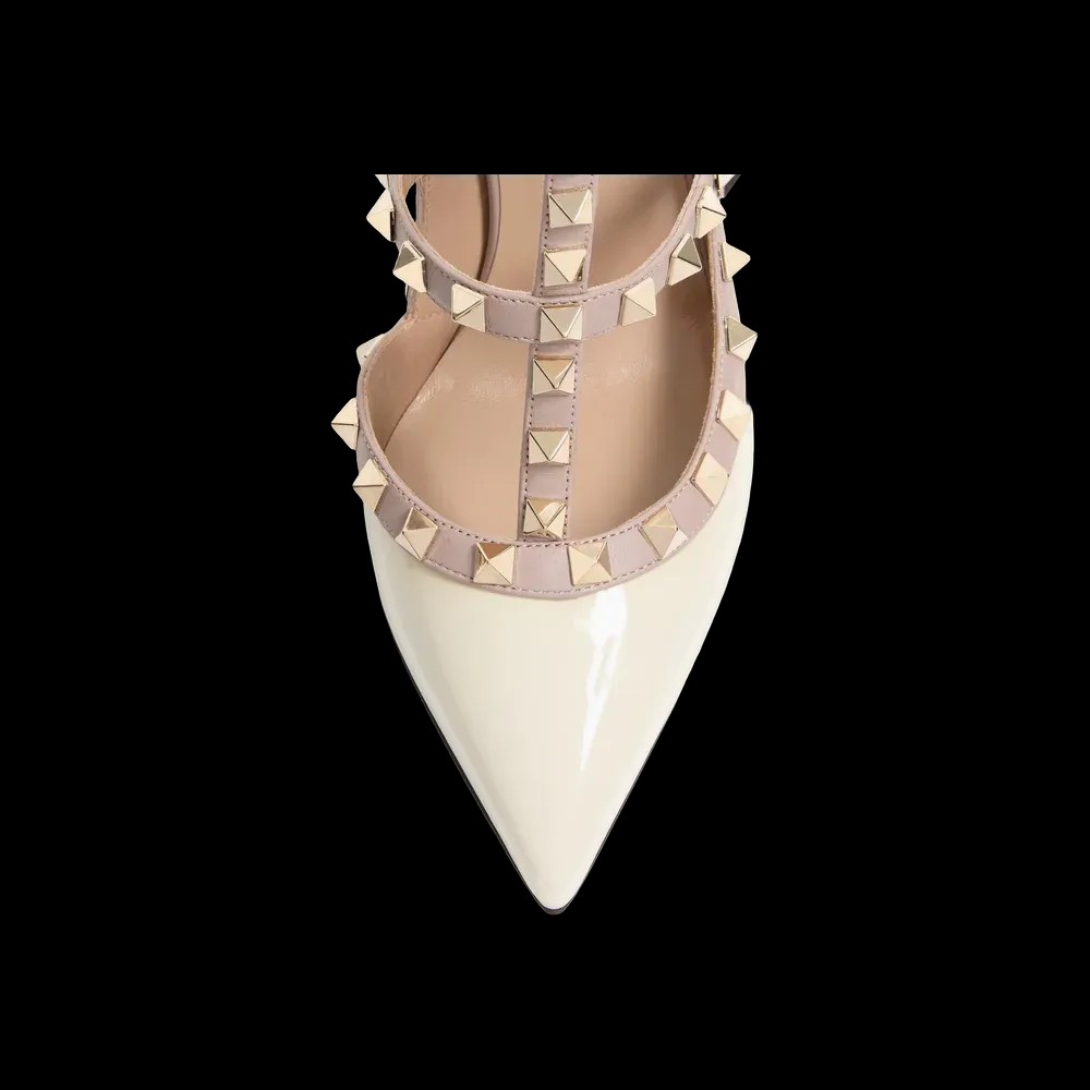 Valentino Patent Rockstud Caged Pump 100mm Ivory - HypeFly India View 4