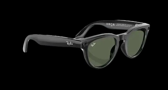 Ray-Ban Meta Low Bridge Fit Headliner 'Shiny Black Lenses G-15 Green' - HypeFly India View 5
