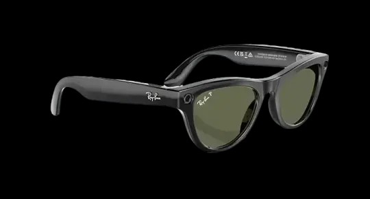 Ray Ban Meta Skyler Shiny Black Lenses - G-15 Green - HypeFly India View 5