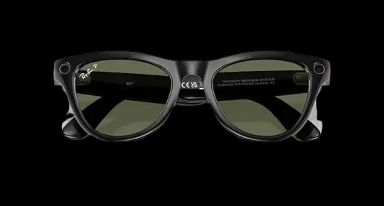 Ray Ban Meta Skyler Shiny Black Lenses - G-15 Green - HypeFly India View 3