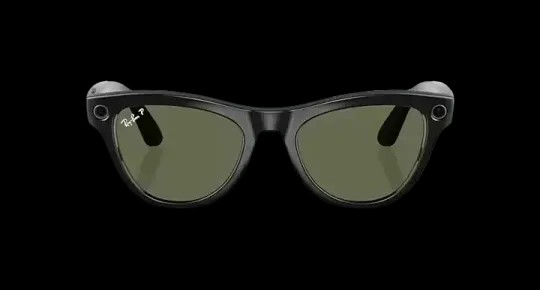 Ray Ban Meta Skyler Shiny Black Lenses - G-15 Green - HypeFly India View 2
