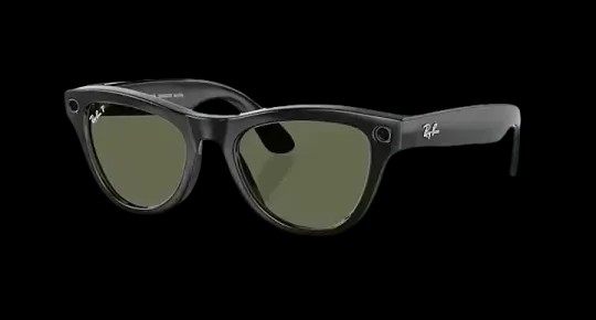 Ray Ban Meta Skyler Shiny Black Lenses - G-15 Green - HypeFly India View 1