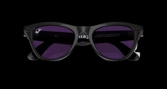 Ray Ban Meta Skyler 'Shiny Black' Lenses- Clear/Amethyst - HypeFly India View 3