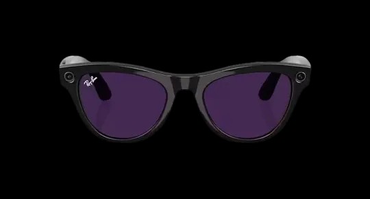 Ray Ban Meta Skyler 'Shiny Black' Lenses- Clear/Amethyst - HypeFly India View 2