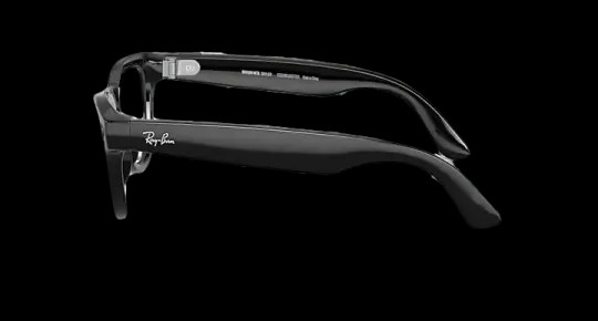 Ray Ban Meta Skyler 'Shiny Black' Lenses- Clear/Amethyst - HypeFly India View 4