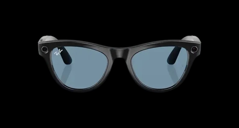 Ray Ban Meta Skyler 'Shiny Black' Lenses-Clear Blue - HypeFly India View 8