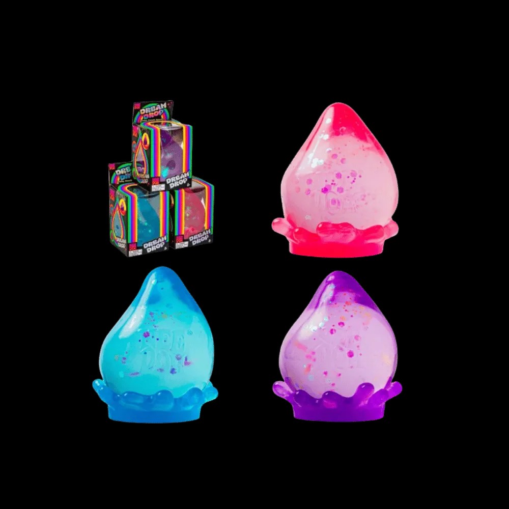 NeeDoh Dream Drop Squishy Fidget Toy (Set of 3) Pink Blue Purple - HypeFly India View 2