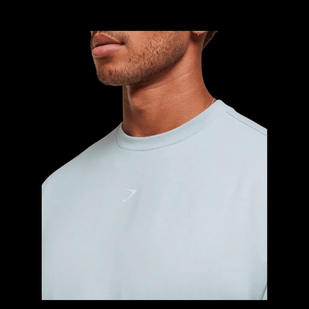 Gymshark GSCC T-Shirt Oversized Fit Smoke Blue - HypeFly India View 5