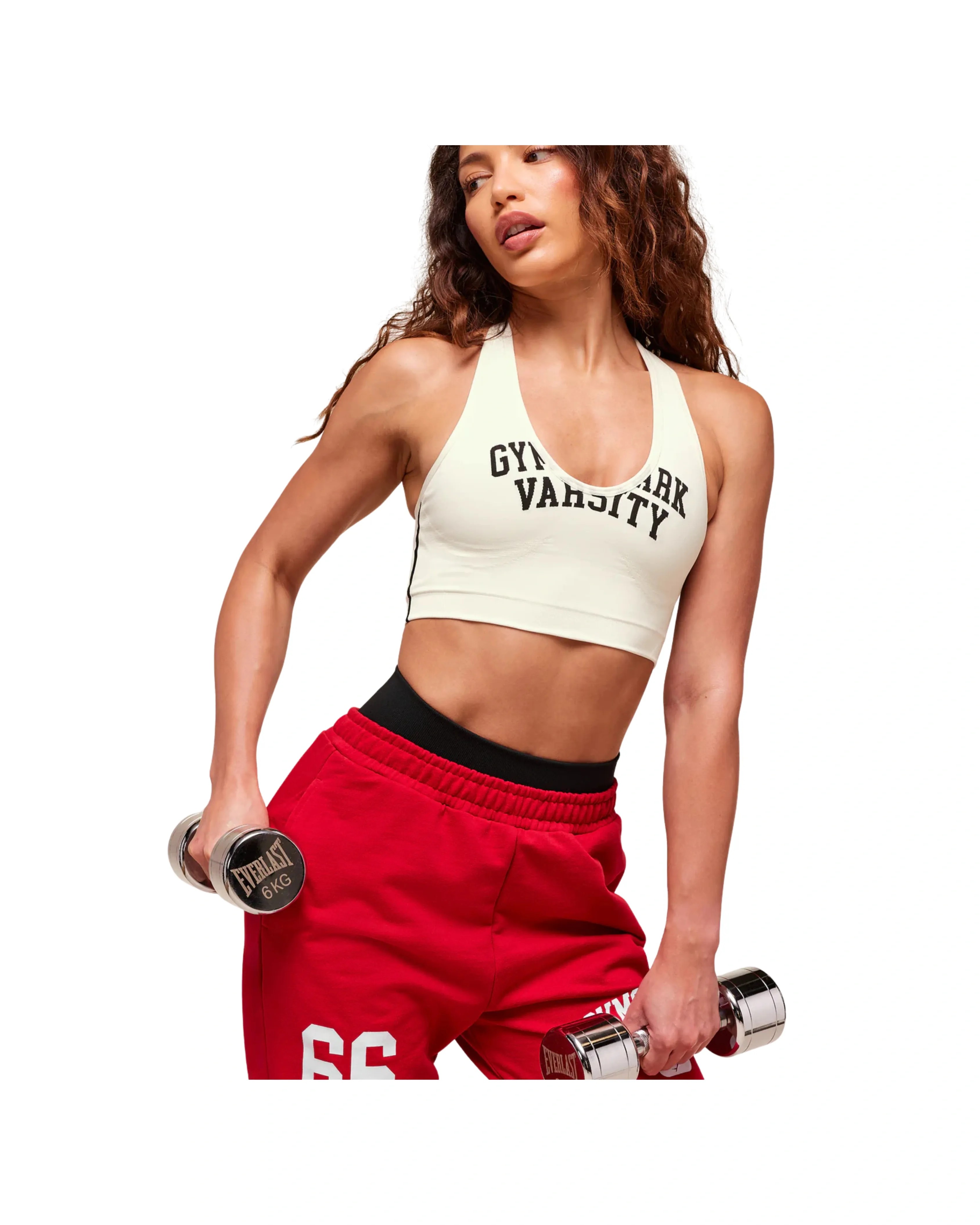 Gymshark Lift Varsity Seamless Tank Soft White - HypeFly India View 5