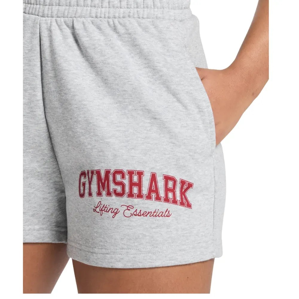 Gymshark Lifting Essentials Graphic Brushed 4' Shorts Light Grey Core MarlBlack - HypeFly India View 5