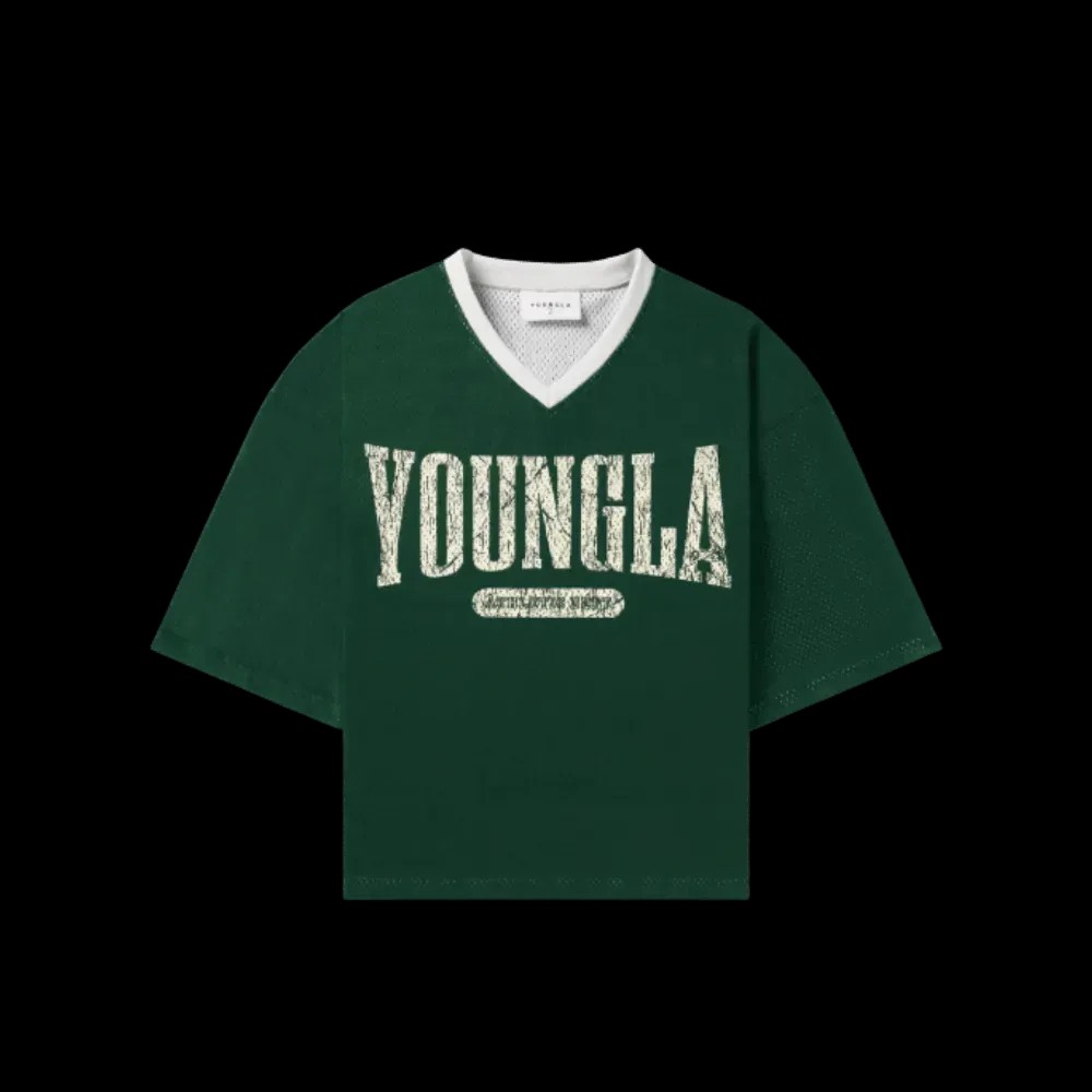 Young LA Football Cropped Jersey Green - HypeFly India View 1