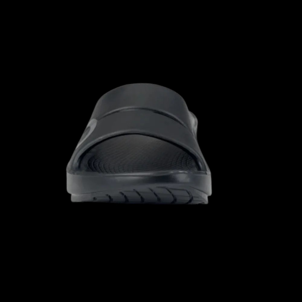 Oofos OOahh Sport Slide Sandal Black & Slate - HypeFly India View 5